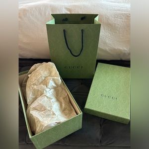 Gucci empty bag and shoe box
